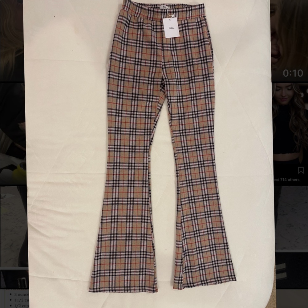 Adika plaid flare pants